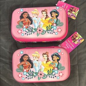 Disney Princess Pink and Yellow Pencil Case (2 pencil cases)